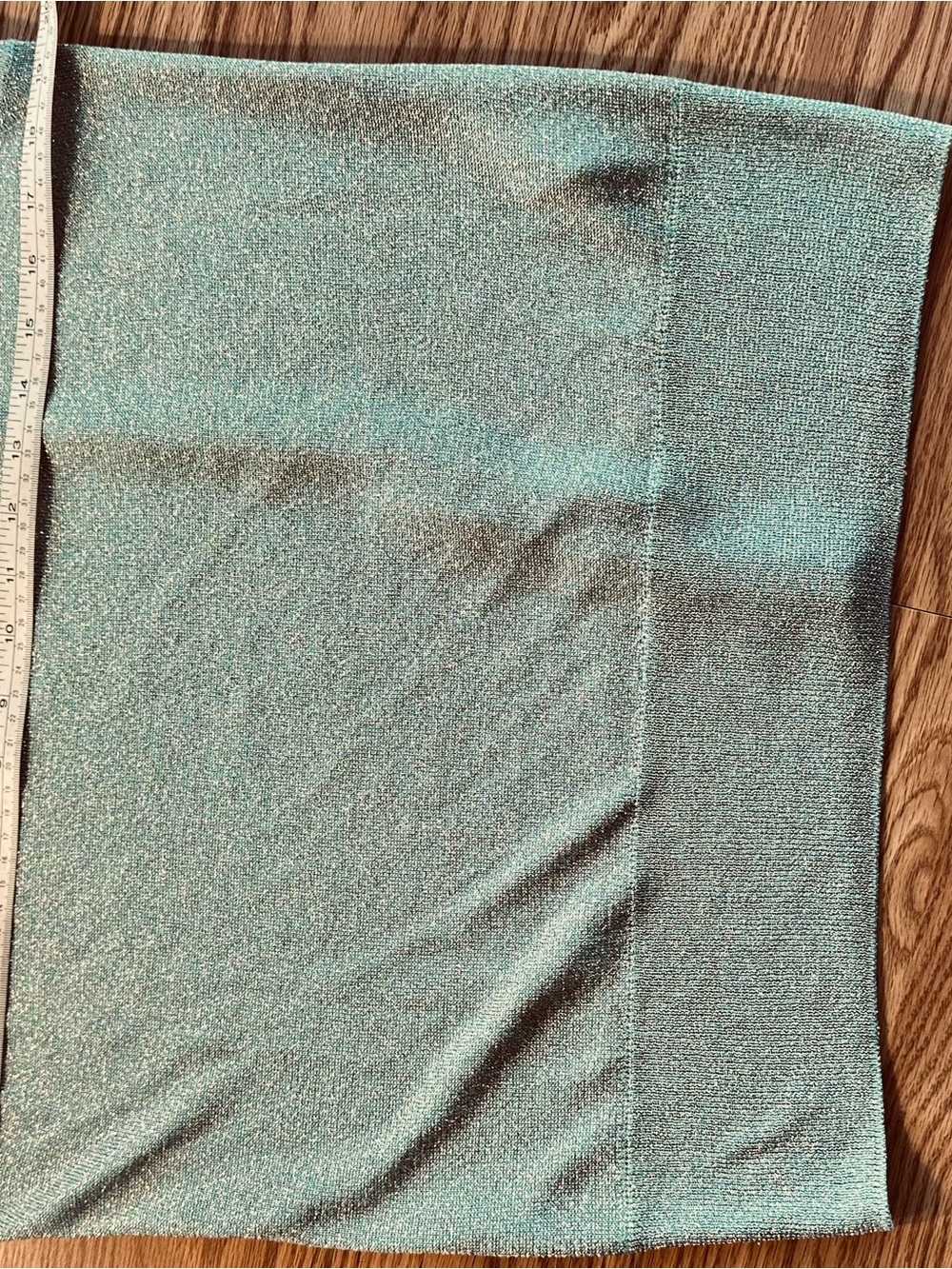 Talbots NWT skirt 18WP, & 2piece sweater set XL, sparkly gold, blue, & beige - Picture 13 of 14